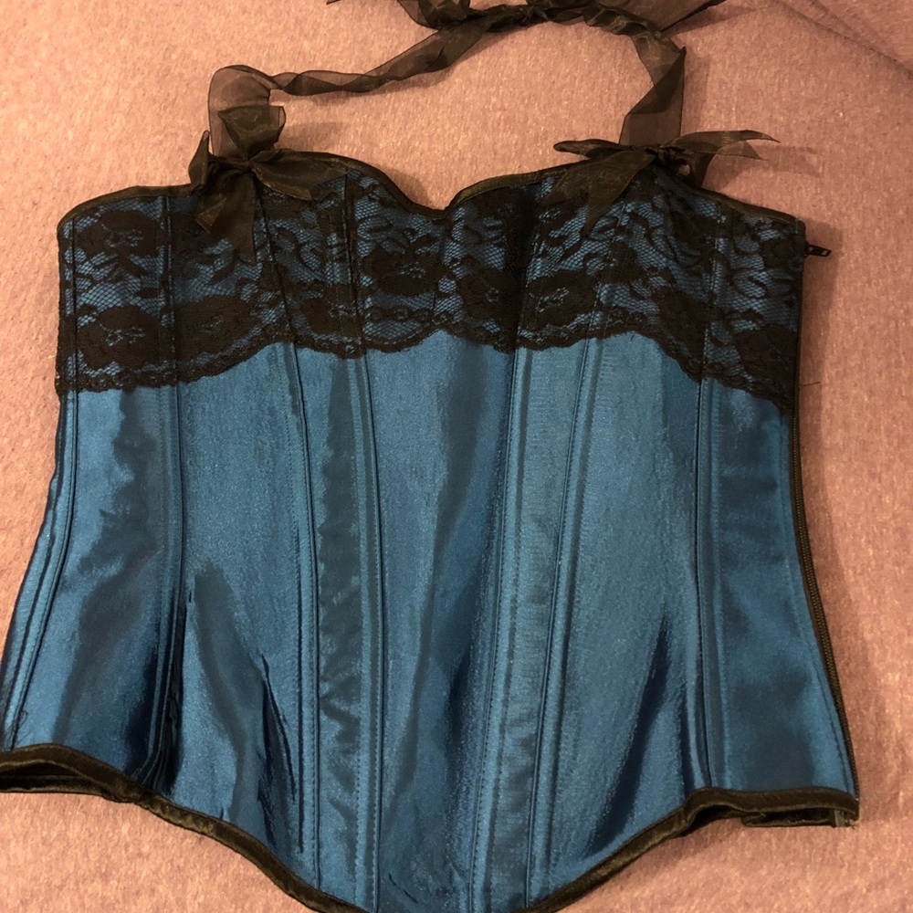 COPY - Corset Black and Dark Teal